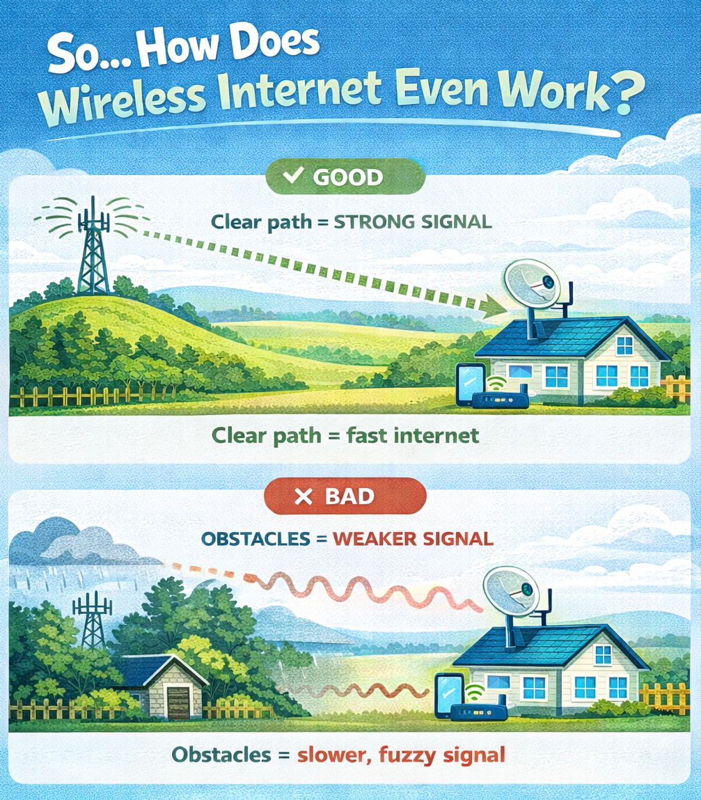 Infographic of How WiFiConnect Rural Wireless Works, featured on WiFiConnect blog
